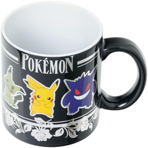 Silver Buffalo Pokémon Ghost Type Floral Badge Foil, Ceramic Mug, 20oz