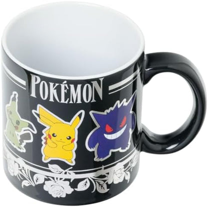 Silver Buffalo Pokémon Ghost Type Floral Badge Foil, Ceramic Mug, 20oz