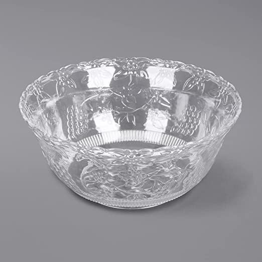 S.G Premium Quality 2 Gallon / 8 Quart Clear Plastic Punch Bowl
