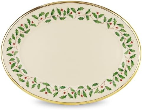 Lenox Holiday Oval 13-Inch Porcelain Christmas Serving Platter
