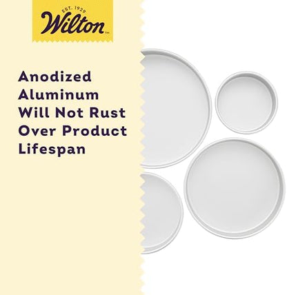 Wilton Aluminum Round Cake Pan Set, Made Without PFAS, 4-Piece