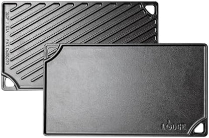 Lodge Reversible Cast Iron Grill/Griddle Pan, 16.75 x 9.5 Inches