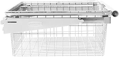 Rubbermaid Configurations Sliding Basket for Closet Drawer Organization, Titanium, Sturdy Slide Out Basket for Home/Laundry/Bathroom/Mudroom/Pantry/Linen Closet