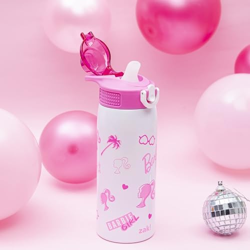 Zak Designs Barbie Sage 19oz Leak-Proof Straw Kids Water Bottle