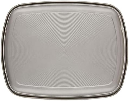 Circulon Total Bakeware Nonstick Roaster, Roasting Pan with Rack, 17-Inch x 13-Inch, Gray