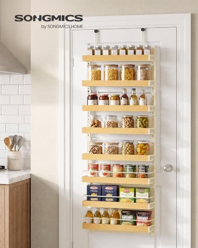 SONGMICS 8-Tier Over the Door Pantry Organizer, Adjustable Spice Rack