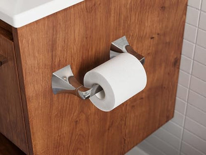 Pfister Bruxie Toilet Paper Holder, Bathroom Tissue Roll Holder, Wall-Mounted, Screw-in, Polished Chrome Finish, BPHBIE0C