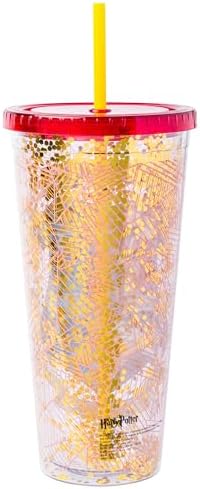Silver Buffalo Harry Potter Hogwarts Crest, Plastic Cold Cup, 32oz