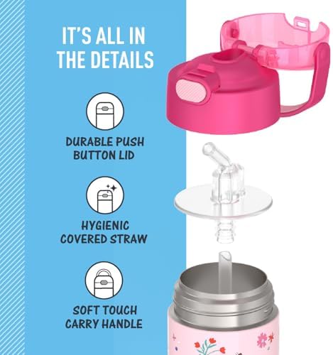 THERMOS FUNTAINER Water Bottle with Straw, 12oz, Preschool Minnie