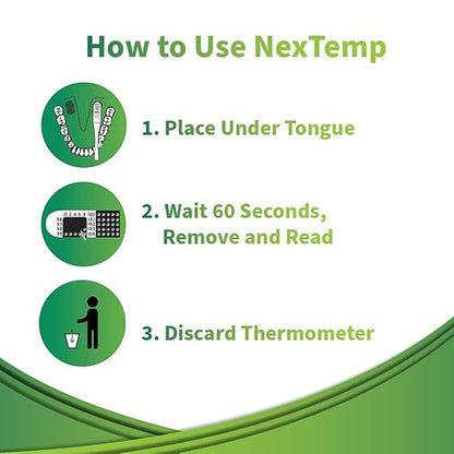 Ultra Single-Use Thermometers - Individually Wrapped Disposable First Aid Supplies, High-Accuracy Reading, For Business, School, and Healthcare Use, Fahrenheit, 100-Pack, by Medical Indicators