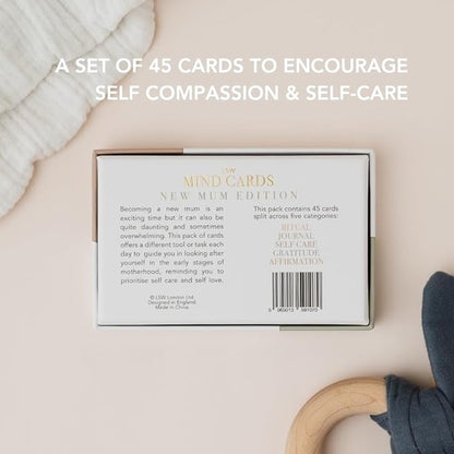Mind Cards | New Mum Edition | 45 Mindfulness Cards for Women, Ideal for Early Motherhood Support and Self Care | Great New Mom Mothers Day Gifts