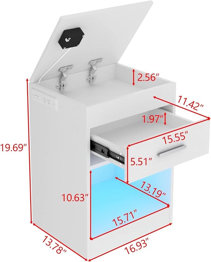 Auromie Set of 2 Nightstand