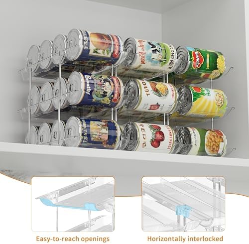LXLXXL Can Organizer for Pantry Canned Food Storage Goods Holders 3 Tier