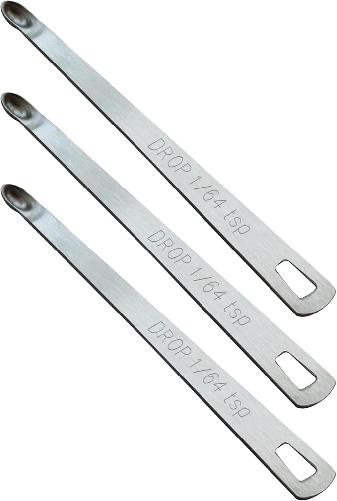 3PCS 1/64 Teaspoon Single Tiny Measuring Spoon, Small Individual Stainless