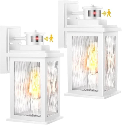 VIANIS 2 Pack Motion Sensor Outdoor Wall Lantern, Anti-Rust Waterproof Exterior