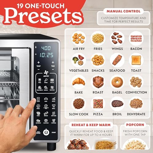 Gourmia Toaster Oven - 6-Slice Capacity, Digital Display, Stainless Steel