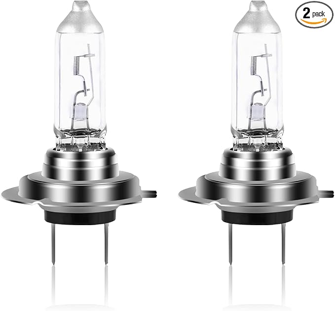 NEWBROWN H7 Headlight Bulb 200% brightness 4300K White 12V/55W H7 Bulb Halogen Long Life Replacement PX26D (H7, 2 Pack)