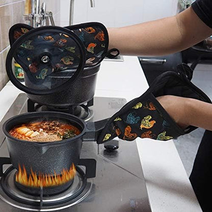 Pot Holders Set of 2 Heat Resistant 480 ℉Non Slip Clear Silicone Printed
