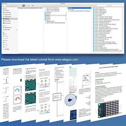 ELEGOO UNO R3 Project Most Complete Starter Kit with Tutorial Compatible with Arduino IDE (200+ Components)