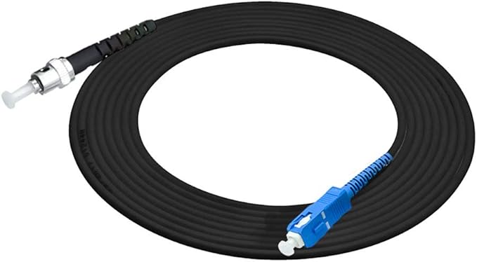 Jeirdus 75M SC to ST Outdoor Armored Simplex 9/125 SM Fiber Optic Cable Jumper