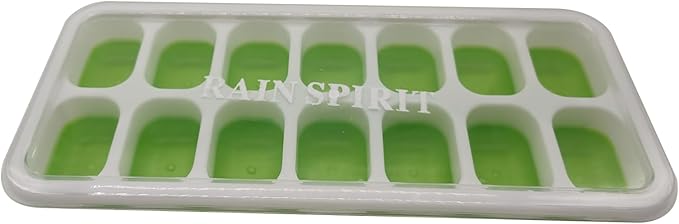RAIN SPIRIT Ice Cube Trays, 2 Pack Durable Stackable Ice Trays