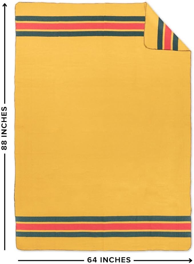 Arcturus Rainier Wool Blanket - 4.5lbs Warm, Heavy, Washable, Large | Great for Camping, Outdoors, Survival & Emergency Kits (North Cascades)
