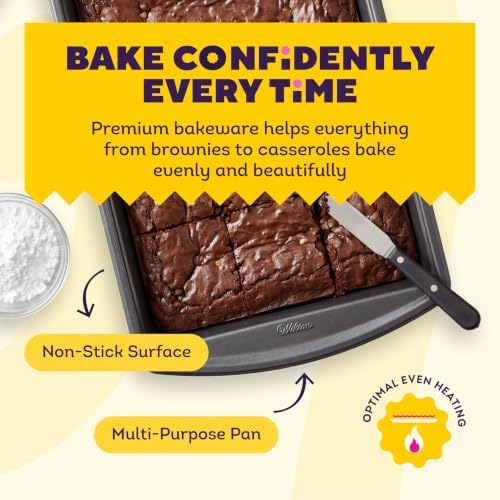 Wilton Platinum Non-Stick Oblong Baking Pan, Made Without PFAS, 13 x 9 in
