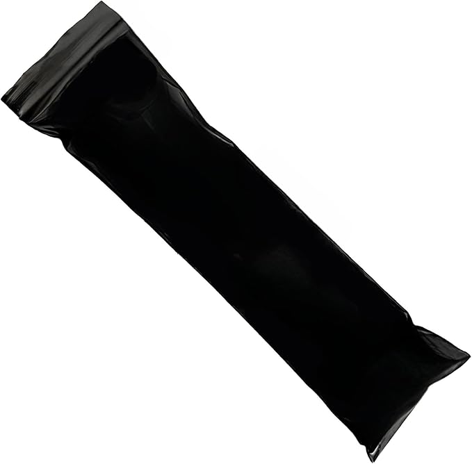 PABCK 100 Pieces Black Reclosable Zip Bags 5.1mil Thickness Poly Plastic Packaging Resealable Zipper Lock Closure Bag for Storage (4.7x11.8 inch)