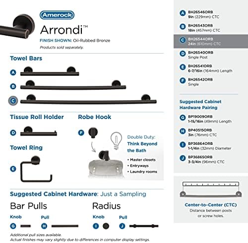 Amerock Arrondi 24" Oil-Rubbed Bronze Towel Bar