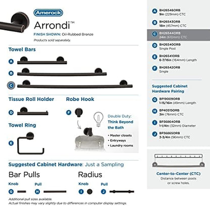 Amerock Arrondi 24" Oil-Rubbed Bronze Towel Bar