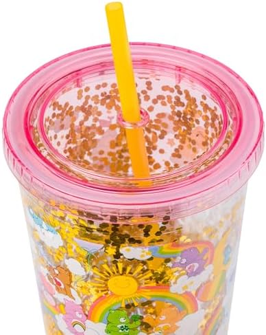 Silver Buffalo Care Bears Rainbow Stars, Plastic Cold Cup, 32oz