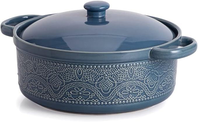 FUN ELEMENTS Lace Emboss Casserole Dish