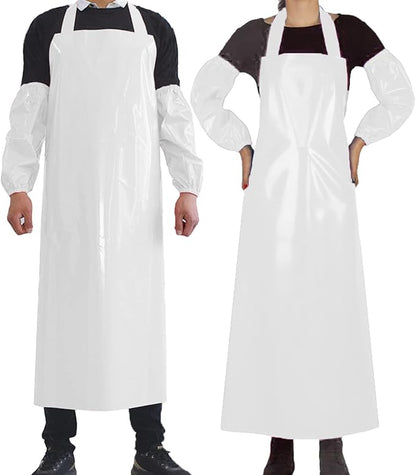 ELEBOX Waterproof Oil Proof Bib Apron Utility Apron Chemical Resistant Apron