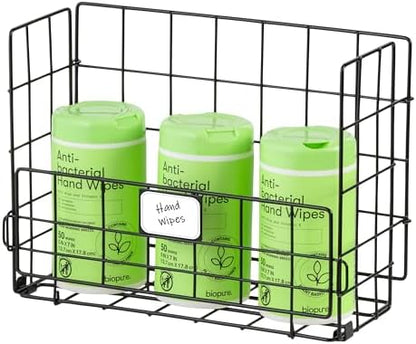IRIS USA Over The Door Organizer, 3 Pack, Hanging or Wall Mount Wire Basket