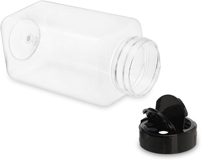Tosnail 16 Pack 17 Fluid Oz Clear Plastic Spice Jars Spice Containers Spice
