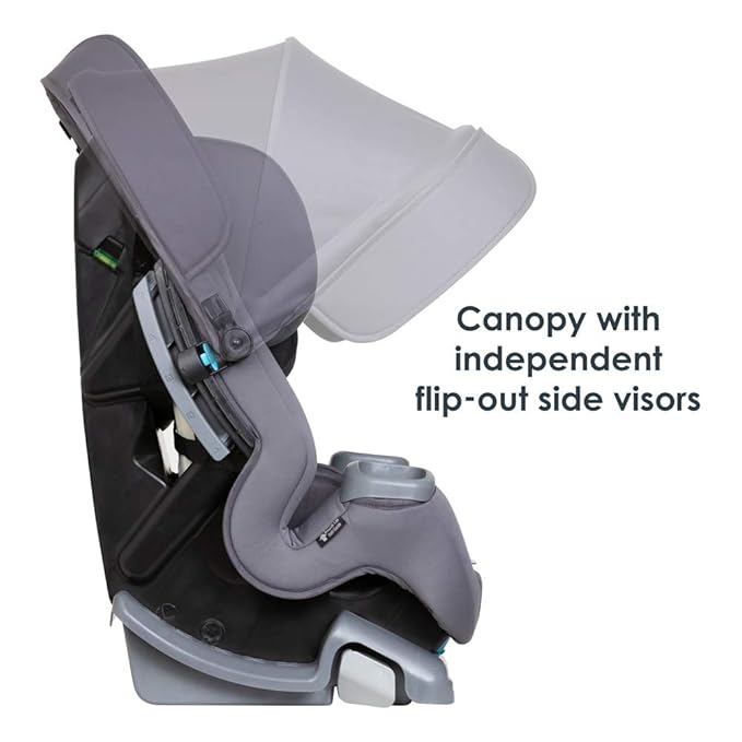 Baby Trend Cover Me™ 4-in-1 Convertible Car Seat, Vespa – Built-in Canopy, 4-Stage Growth System, Plush Comfort Padding, Multi-Position Recline
