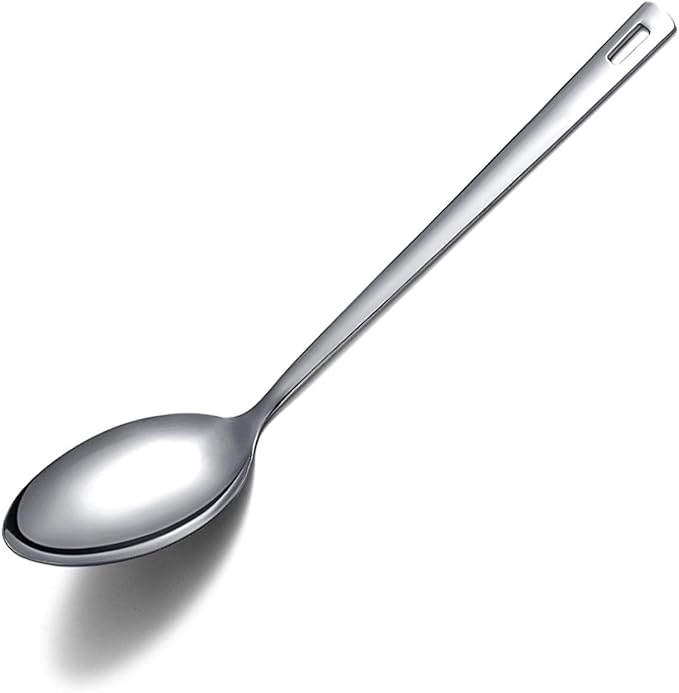 Cooking Spoon, Berglander Stainless Steel Solid Serving, Basting Spoon