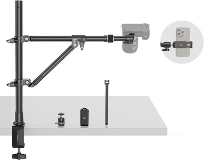 SMALLRIG Triangle Camera Desk Mount, Max. Load 3kg/ 6.6lbs, Overhead Mount