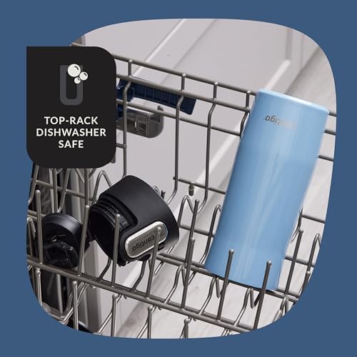 Contigo AUTOSEAL West Loop Vacuum-Insulated Stainless Steel Travel Mug with Easy-Clean Lid 16 oz 2-Pack Salted Frosted Pearl Glacier Frosted Pearl