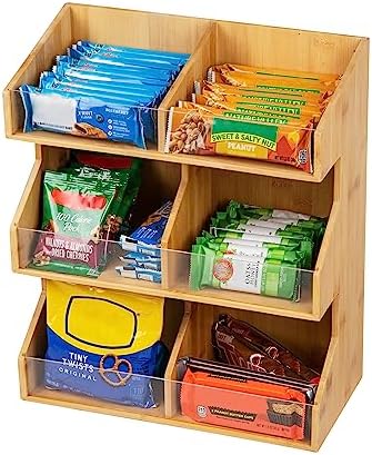 Mind Reader Coffee Pod Condiment Station, Countertop Organizer, Kitchen, Rayon from Bamboo, 13" L x 6.25" W x 15.25" H, Brown