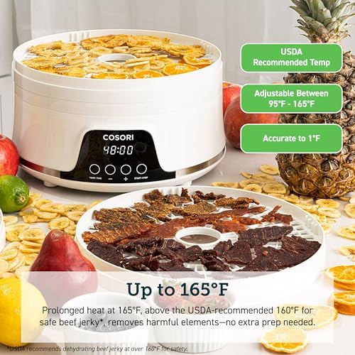 Cosori Food Dehydrator, 5 BPA-Free Trays, 165°F Temperature Control, 350W