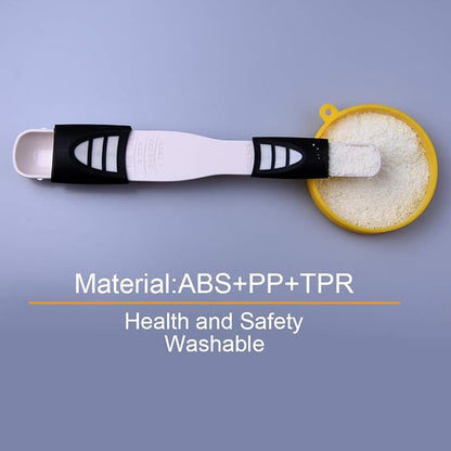 Adjustable Measuring Spoon White, Creative Double End Adjustable Scale