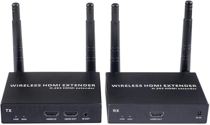EXVIST 100M 4K@FPS HDMI Wireless Extender Transmitter Receiver W/HDMI Loop-Out