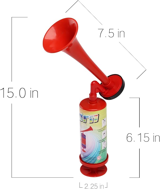 Air Horn Noise Maker Graduation Hand Push Horn Handheld Airhorn for Boats,Camping,Party Supplies, Xmas,Holiday,Celebration Favors,Noisemakers