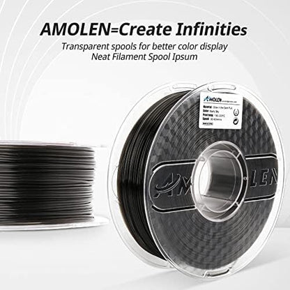 AMOLEN 3D Printer Filament, PLA Filament 1.75mm, Glow in The Dark Filament Blue Starry Sky, Best with UV Lamps, Fit Most 3D FDM Printers, Dimensional Accuracy +/- 0.02 mm, 1kg(2.2lbs) Spool