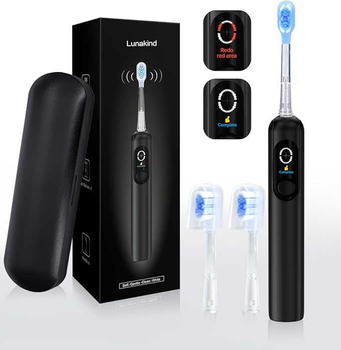 lunakind Sonic Toothbrush with Travel Case, Electric Toothbrush, AI Smart