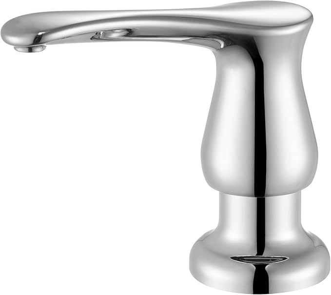 GAGALIFE Kitchen Sink Soap Dispenser Chrome, Built in Soap Dispenser