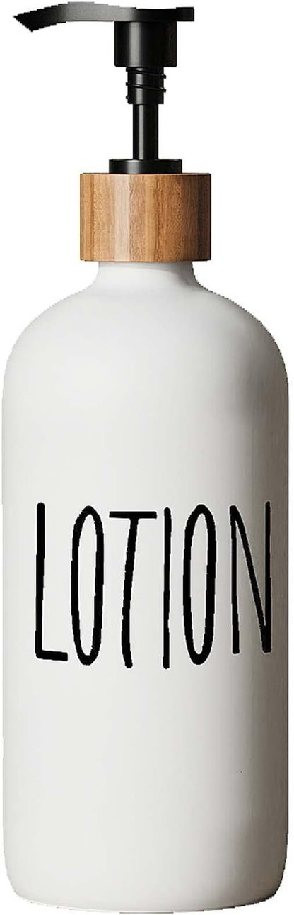 Glass Lotion Dispenser, Refillable Matte Black Hand Lotion Dispenser Suitable