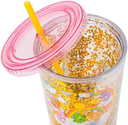Silver Buffalo Care Bears Rainbow Stars, Plastic Cold Cup, 32oz
