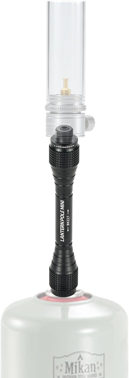 CAMPINGMOON Camping Gas Lantern Extension Pole Rod Black